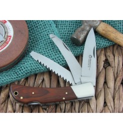Maserin Cutlery Hunter lommekniv med bug&aring;bner, sav og tr&aelig;sk&aelig;fte.