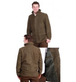 L&aelig;derjakke i Olivengr&oslash;n